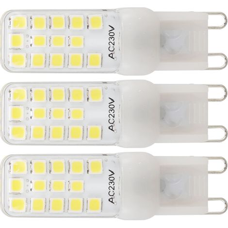 Lot de 3 Ampoules LED G9 5W Dimmable Blanc Froid 6000K 450LM 220V pour Lustre Intérieur (1/5)