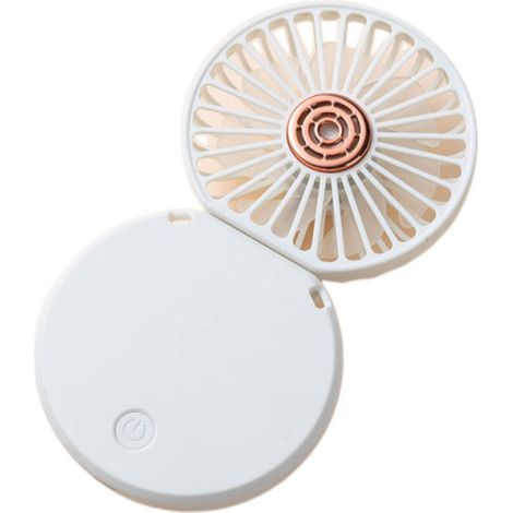 Mini Ventilateur Portable Rechargeable USB, 3 Vitesses Réglables, Silencieux et Puissant pour Bureau, Maison, Extérieur ou Voyages (1/4)