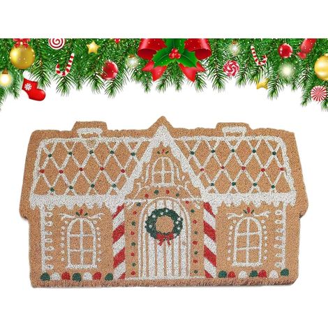 Paillasson de Noël Paillasson Antidérapant Décor Maison en D'Épice 81x51 cm - de Bienvenue pour Fêtes Extérieur Intérieur Cuisine Salle De Bain (1/5)