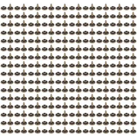 500 pièces de rivets métalliques 8mm, boutons décoratifs en bronze poli pour bricolage, fournitures de sellerie et accessoires en cuir.