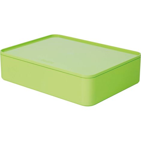 HAN 1110-80 - SMART-ORGANIZER ALLISON, pratico portautensili impilabile con vassoio interno e coperchio, colore: lime green (1/3)