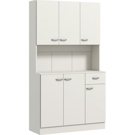 Freestanding Kitchen Pantry Storage Cabinet -- White (1/5)