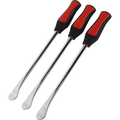 Kit de démontage de pneus avec outil et couvercle de protection pour valves, comprenant un démonte-pneus pour motos et vélos. (1/5)