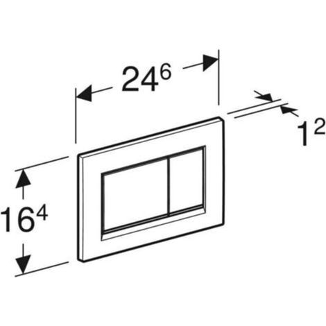 Geberit Sigma30 dual flush plate, matte chrome (115.883.JQ.1) (1/2)
