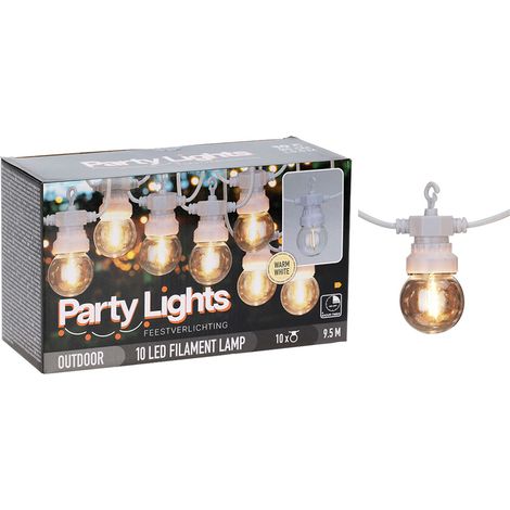 CATENA LINEARE A LED 'PARTY LIGHTS' 10 LED - 9,5 mt  - BricoGo