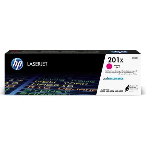 HP 201X toner LaserJet magenta grande capacite authentique CF403X pour HP Color LaserJet Pro M252/M274/M277 (1/5)
