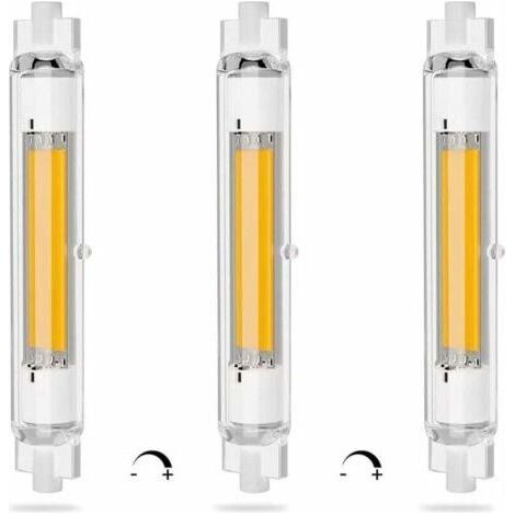 LaBlanc - Paquete de 3 bombillas LED COB R7S de 118 mm, regulables, de 20 W, de bajo consumo, equivalentes a lámparas halógenas J118 mm de 200 W, luz blanca cálida de 3000 K, sin parpadeo, 2000 lúmene (1/5)