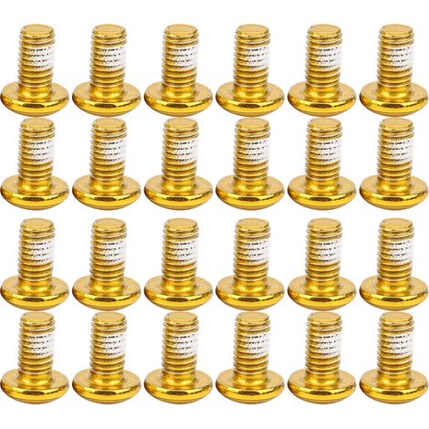 Convient pour 24 vis de frein à disque de vélo T25, vis M5x10mm en acier doré durable de 10 mm (1/5)