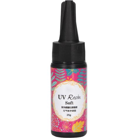 Colle UV sans odeur, résine transparente durcissable pour coques de téléphone et bijoux DIY, faible rétrécissement, 25g (1/5)