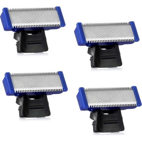 Set of 4 replacement heads for electric shavers with electric shaver brush