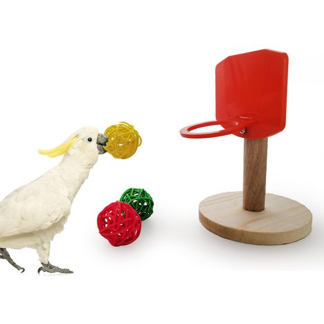 Jouets de basket-ball pour oiseaux, balles à mâcher