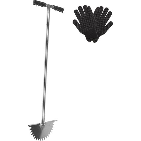 Coupe-Bordure Manuel Tondeuse Portative à Poignée Longue pour Jardin et Trottoir, Lame Demi-Lune en Acier Inoxydable, Outil de Bordure Extérieur Solide et Sécurisé, Matériel (1/5)
