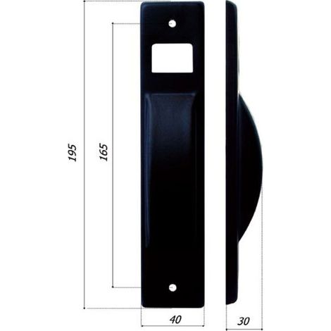 PLACCA PER AVVOLGITORE SEMINCASSO Colore nero RAL 9005