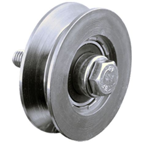 EAC – Roue de portail à rainure Y 80 mm – Charge maximale 200 kg – Fixation par boulon – Pour usage intensif en extérieur