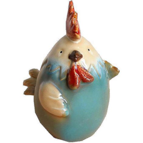 Cadeau de Pâques - Ornement de bureau décoratif représentant un coq, en forme de tirelire en céramique pour l'épargne étudiante (1/4)