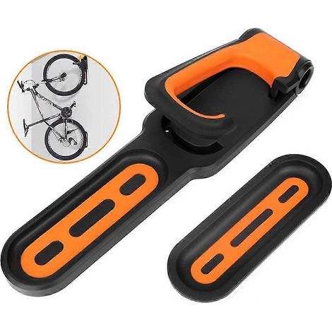 Support mural vertical pliable télécommandé pour vélos, crochet mural robuste pour vélos, support mural pour garage/abri de jardin, orange. (1/5)