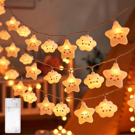 Lot de 10 lampes féériques Nébuleuse, lampes féériques pour chambre d'enfant, lampes féériques LED, motif nébuleuse, à piles, lampes féériques sphériques (1/5)