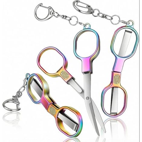 ciseaux pliants en acier inoxydable de sécurité pour voyage petite taille compact et pliable pour infirmière couture artisanat bureau et voyage