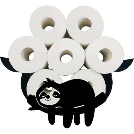 Rouleau Papier Toilette Porte-Papier en Métal, Forme Paresseux, Rangement Mural pour Papier Toilette, pour Rouleaux Papier, Toilette (1/4)