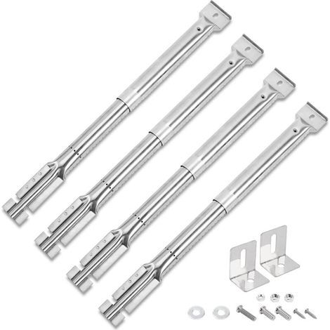 Verstellbarer Brenner 31–42 cm für Char-Broil, Tepro, Enders, Landmann 12739, Barbecook Vanilla, Proficook, Blooma, universelles Gasgrillzubehör, 4er-Set (1/4)