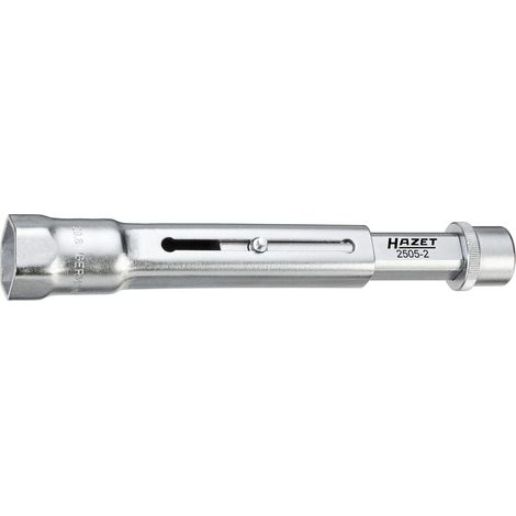 Hazet Zündkerzen Schlüssel 2505-2, 3/8 (10 mm) Vierkant hohl, Außen Sechskant Profil, SW 20,8 mm, 13/16