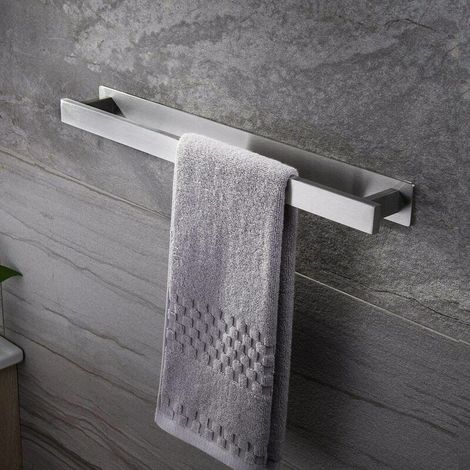 Portasciugamani da bagno Portasciugamani autoadesivo da 40 cm Portasciugamani in acciaio inossidabile spazzolato SUS304 Portasciugamani in acciaio inossidabile senza chiodi (1/5)