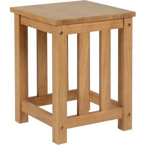 Richmond Stool (1 x Pair) - L34 x W34 x H45 cm - Oak Varnish (1/6)