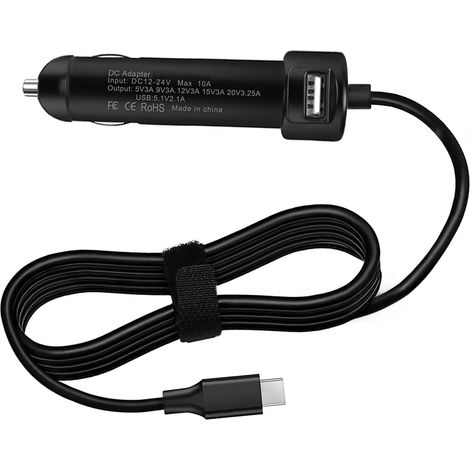 65W USB-C Chargeur 12V DC Adaptateur pour 5420 3520 5520 5400 5401 9420 9520 7420 7410 5310 2 in 1 14 7490 13 7390 7306 15 7590 (1/5)