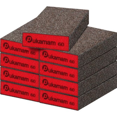 9 Pièces Eponge Abrasive 67x97x22mm Grain 60 Papier Abrasif Flexible Ponçage Papier a Poncer Carrosserie Bois Métal Plastique Peinture (1/5)
