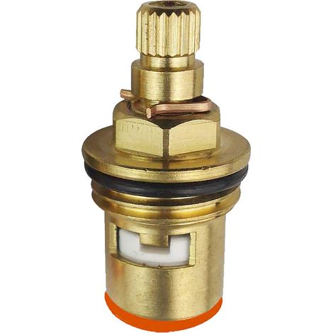 Disque en céramique pour cartouche de robinet en cuivre à 20 dents, valve à quart de tour de 1/2 pouce, pièce de rechange pour robinet de lavabo de salle de bain et cuisine (1/2)