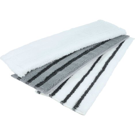 vhbw 3x panno compatibile con Kärcher SC 3 EasyFix, Upright scopa a vapore - bianco / grigio