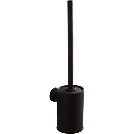 – Brosse WC suspendue murale en acier inoxydable 304 – Design contemporain – Tête dense 360° pour nettoyage efficace – Dimensions 38x9x13 cm - NOIR 304 EN (1/5)
