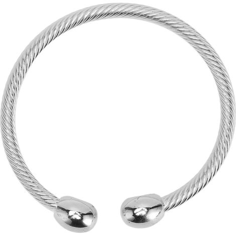 Bracelet Magnétique Femme Anti-Douleur Énergisant - Slimming Magnétothérapie Fatigue Bracelet Argent (1/5)