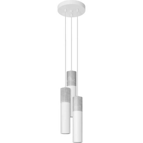 Lámpara colgante Nivoto blanco, 3 luces (1/4)