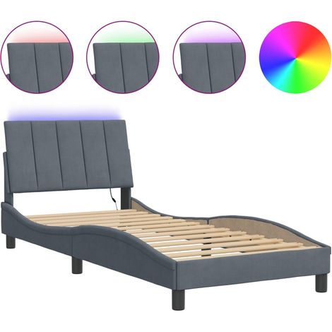 Maison Exclusive - Bettgestell mit LED ohne Matratze "Hanko" Dunk