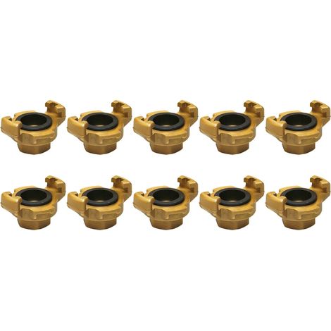 10 Raccords express laiton à visser Femelle 1/2" (15/21) avec joint NBR (1/4)
