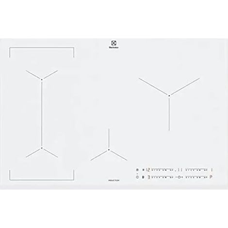 Electrolux – Plaque induction 4 foyers EIL83443BW – Largeur 78 cm – Puissance 4600 W – Surface de cuisson moderne et efficace
