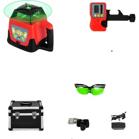 Niveau Laser Rotatif, Plage de Mesure de 500 m, Auto-Nivellement, Faisceau Vert 2 (1/2)