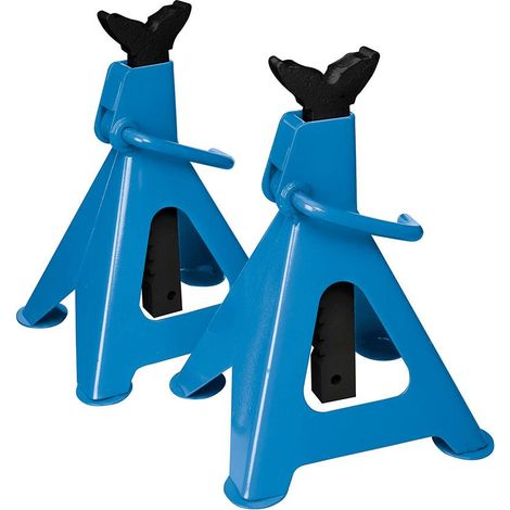 2 Cavalletti per Auto cricchetto regolazione da 3 e 6 Tonnellate Silverline-6 tonnellate