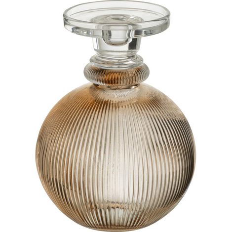 Chandelier Vase en Verre "Malik" 23cm Taupe
