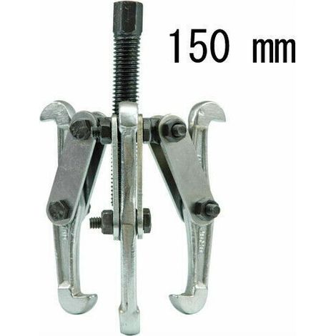 ESTRATTORE A 3 GANASCE BRACCIA 150 MM UNIVERSALE PER INGRANAGGI CROMATO 6" (1/4)