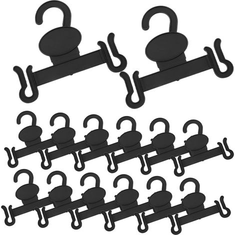 Lot de 30 crochets à pantoufles en plastique noir peu (1/5)