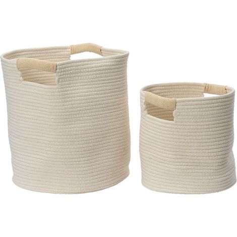 Cesta bianca con manici Grande