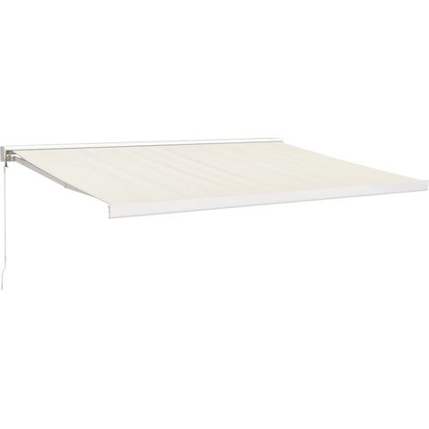 Maison Exclusive - Markise Einziehbar Creme 4x3 m Stoff und Alumi