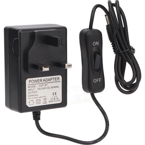 Adaptateur secteur 12 V pour coupe-mousse à aiguille de 20 cm, prise secteur CC, 100-240 V, prise britannique, 12 V 2 A 24 W (1/5)