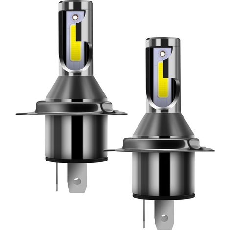 H4-LED-Scheinwerferlampen, 26.000 lm pro Set, 6000 K Weißlicht, Abblend-/Fernlicht, einfache Installation, für Motorräder, Pkw und Lkw. – AquaForge