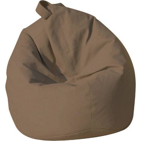 Dmora Pouf a sacco elegante, colore beige, Misure 80 x 120 x 80 cm, con imballo rinforzato