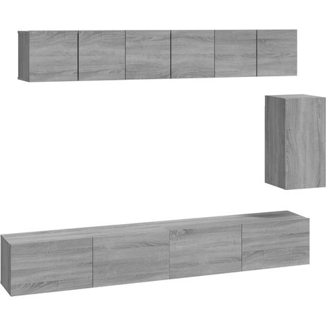 Maison Exclusive - Set de muebles para TV 6 pzas madera contracha