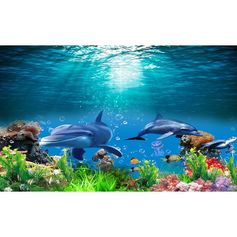 Papier peint panoramique Enfants - Dauphins - 130 cm x 80 cm (1/2)