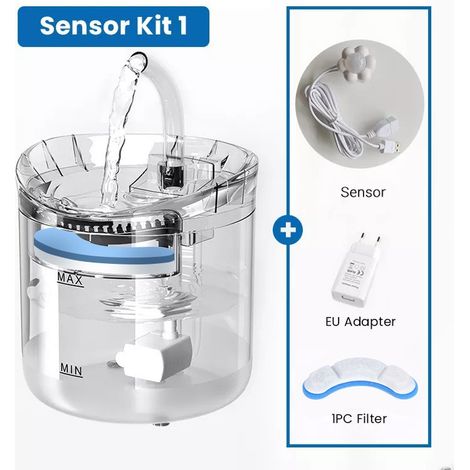 Automatischer 1,8-Liter-Trinkbrunnen für Katzen, Welpen und Haustiere mit 2 intelligenten Wassermodi, 2 Kohlefiltern und 1 leiser USB-Pumpe